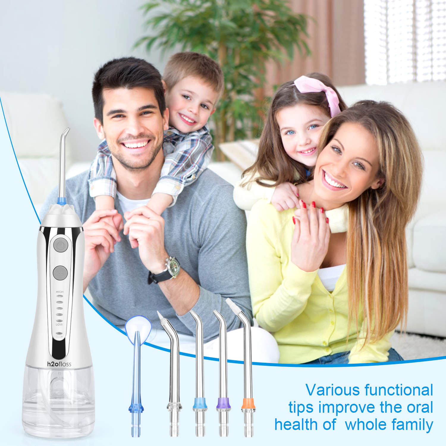 FCC Cordless Dental Water Flosser , White Cordless Select Water Flosser