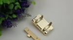 New fashion light gold zinc alloy metal bag hardware rectangle handbag turn lock