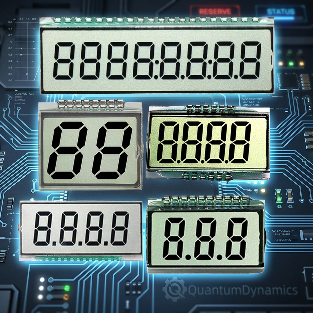 Custom Segment LCD Display Module for Meter Applications