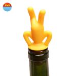 Non Spill Silicone Bar Accessories Decorative Wine Bottle Corks With Holder