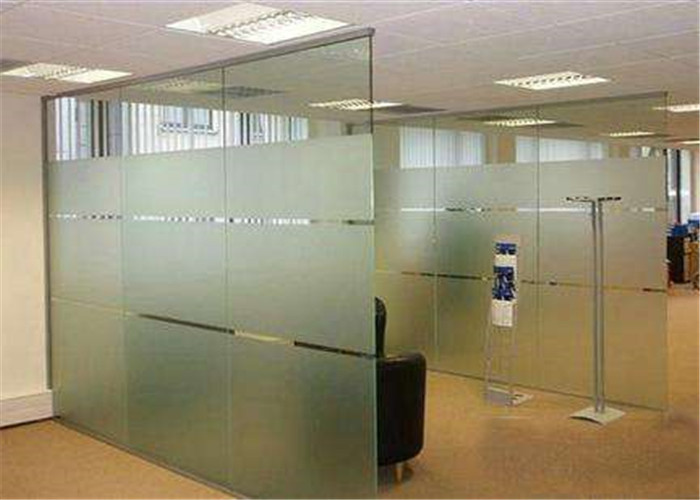 Decorative Acid Etched Frosted Glass Sheets For Stair Railing / Shower Rooms