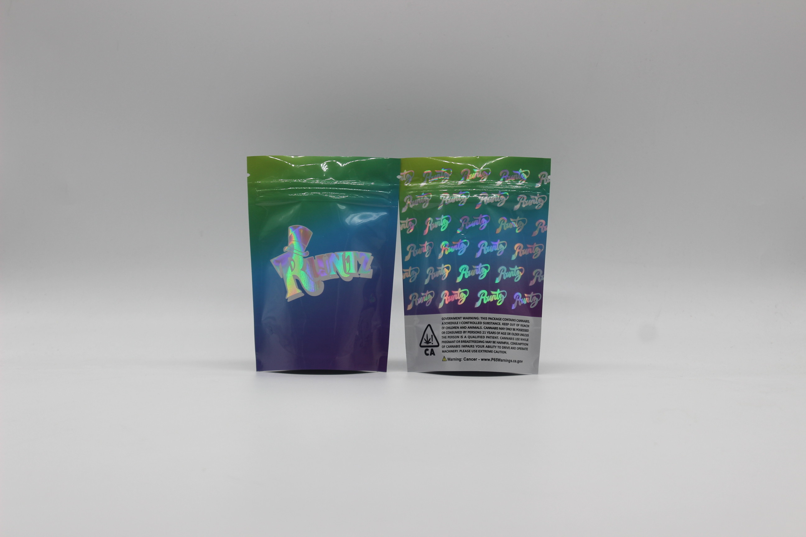 Food Grade Biodegradable weed Bags Glossy PET VMPET PE Material