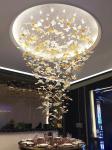 Large Chandeliers High Ceilings Fixture Restaurant Table Handmade Murano Glass