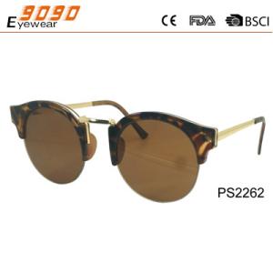 Wholesale Sunglasses in fashionable design, semi-rimless ,metal temple,suitable for men and women from china suppliers