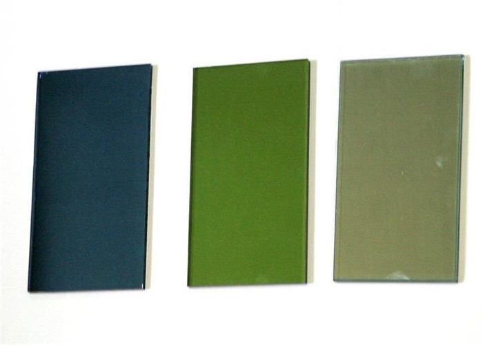 F Green / Light Green Reflective Float Glass Saving Energy For Curtain Walls