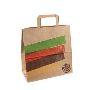 Wholesale Kraft Handle Paper Bags for Burger French Fries Chicken Takeout from china suppliers