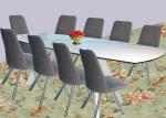 Luxury Contemporary Dining Table Heavy Duty Steel Legs With Chinese Ceramic