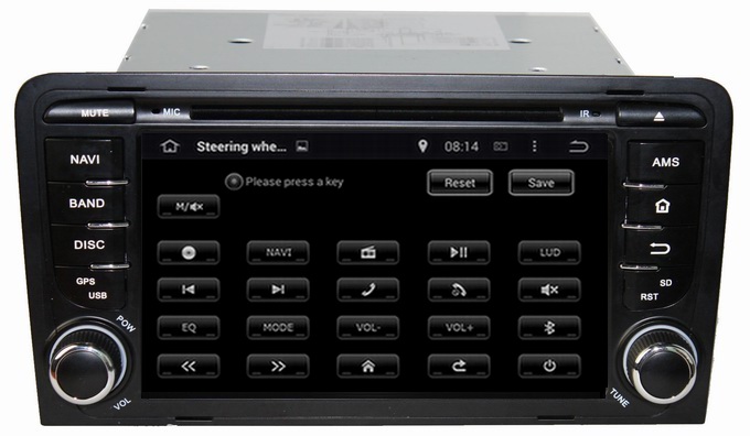 Ouchuangbo Auto DVD Multimedia Stereo Audi A3 2003-2011 2003-2011 Android 4.4 3G Wifi Blue