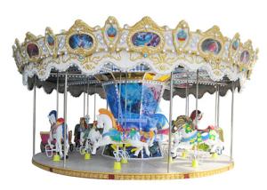 Wholesale Double Decker Merry Go Round 24 Seater Carousel Amusement Park Rides from china suppliers