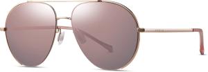 Wholesale Women Non Polarized Sunglasses Metal Frame Pink Mirror Color Lens Classical Pilot from china suppliers