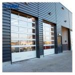 Transparent PC Glass Sectional Garage Doors Automatic Aluminum Frame 410mm