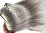 100% Non Remy Colored Human Hair Extensions With Gray Dark Roots 6A Grade