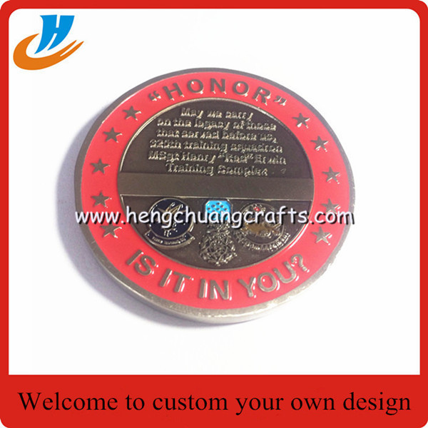High quality 3D zinc alloy metal souvenir coins antique brass plated challenge coin
