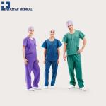 Disposable Hospital Uniform Scrub Suit Nursing with Short Sleeve
