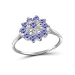 Branch Flower Design Jewelers Club Tanzanite Ring Sterling Silver Ring Jewelry