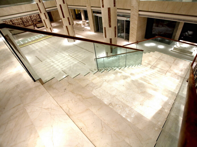 Turkish Crema Eva Marble Sofitel Gold Marble Stone Slab , Granite Kitchen Floor Tiles