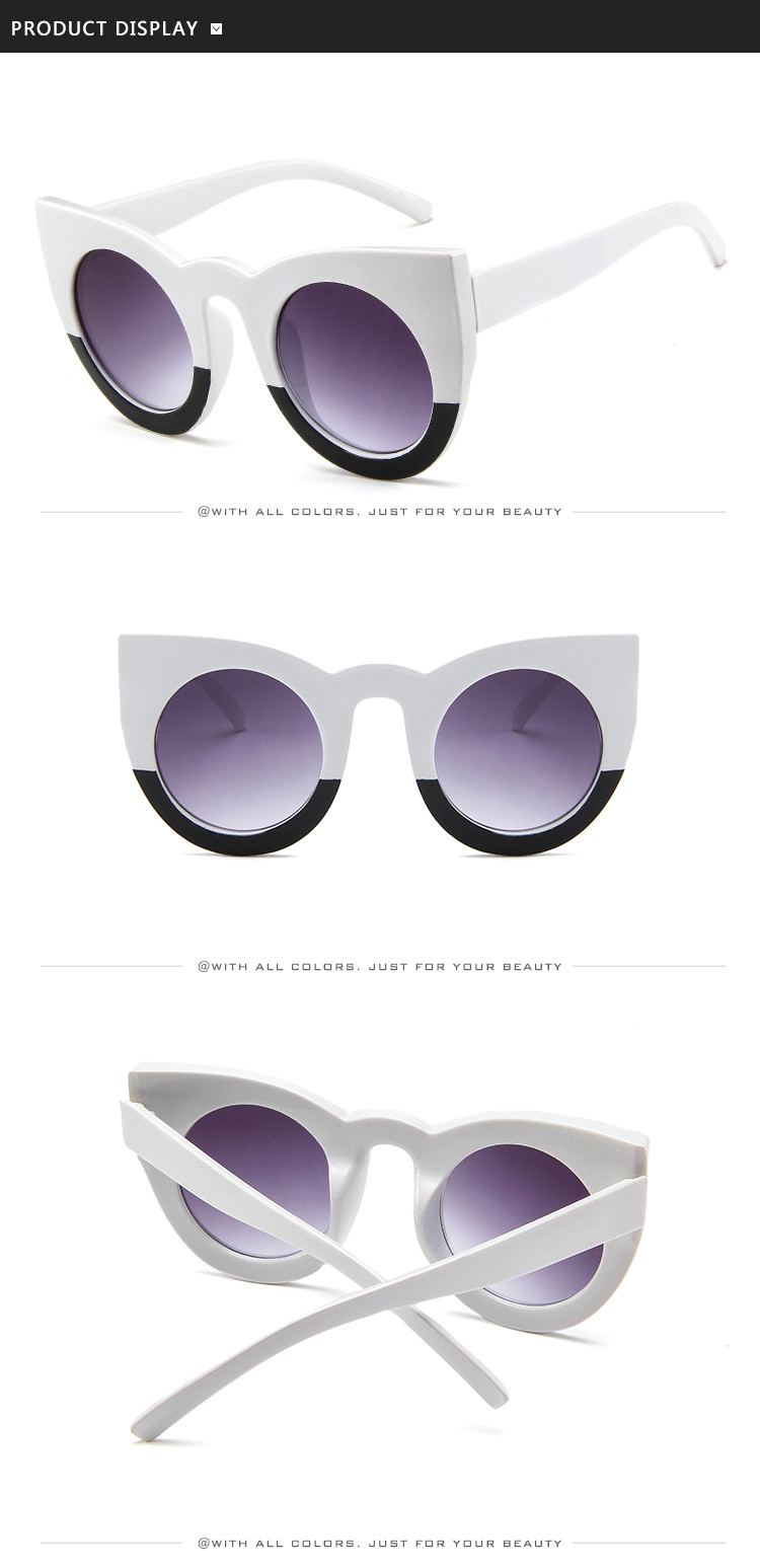 Butterfly Cat Eye Glasses Plastic Frame Clear Gradient Lens Sunglasses
