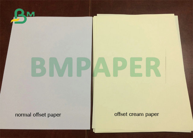 70# 80#  Uncoated Offset Cream Paper Sheet For Publish Book 8.5" x 11"