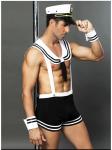 XXL Men'S Sexy Lingeries Waist 82cm Bust 87cm Sailor Uniform Cosplay