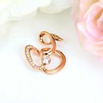 Rose Gold Diamonds Apple Shape Pendant (GDN016)
