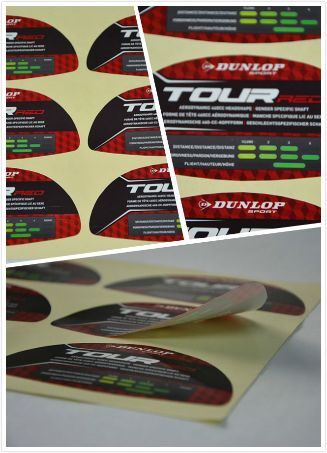 Golf Waterproof Vinyl Label Stickers Strong Glue For Brand Protection