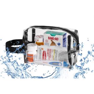 Wholesale Transparent Beauty Bag Water Resistant Cosmetic Bag with Zipper and Handle from china suppliers