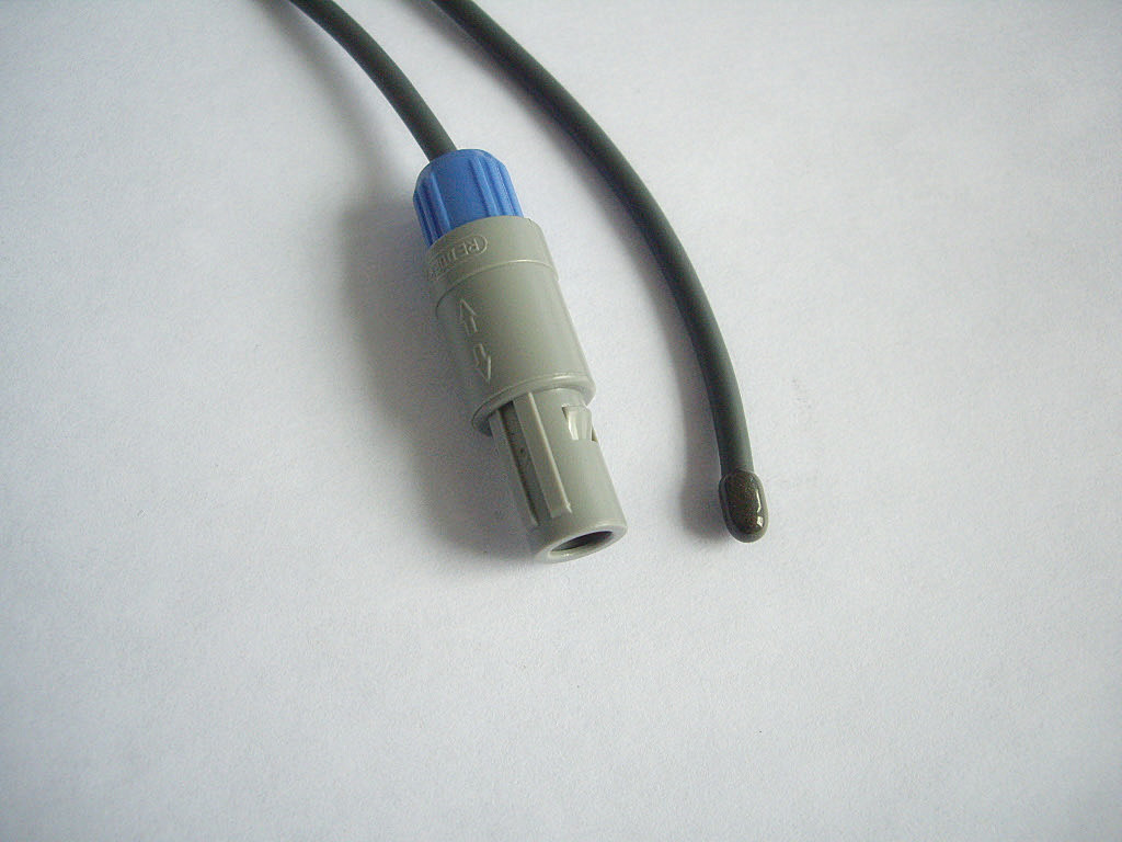 Skin Type Medical Temperature Probe Plastic Lemo 2pin 3.0m Creative