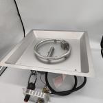480mm*480mm Pre Rusted Stainless Steel Gas Fire Pit Burner For Outdoor