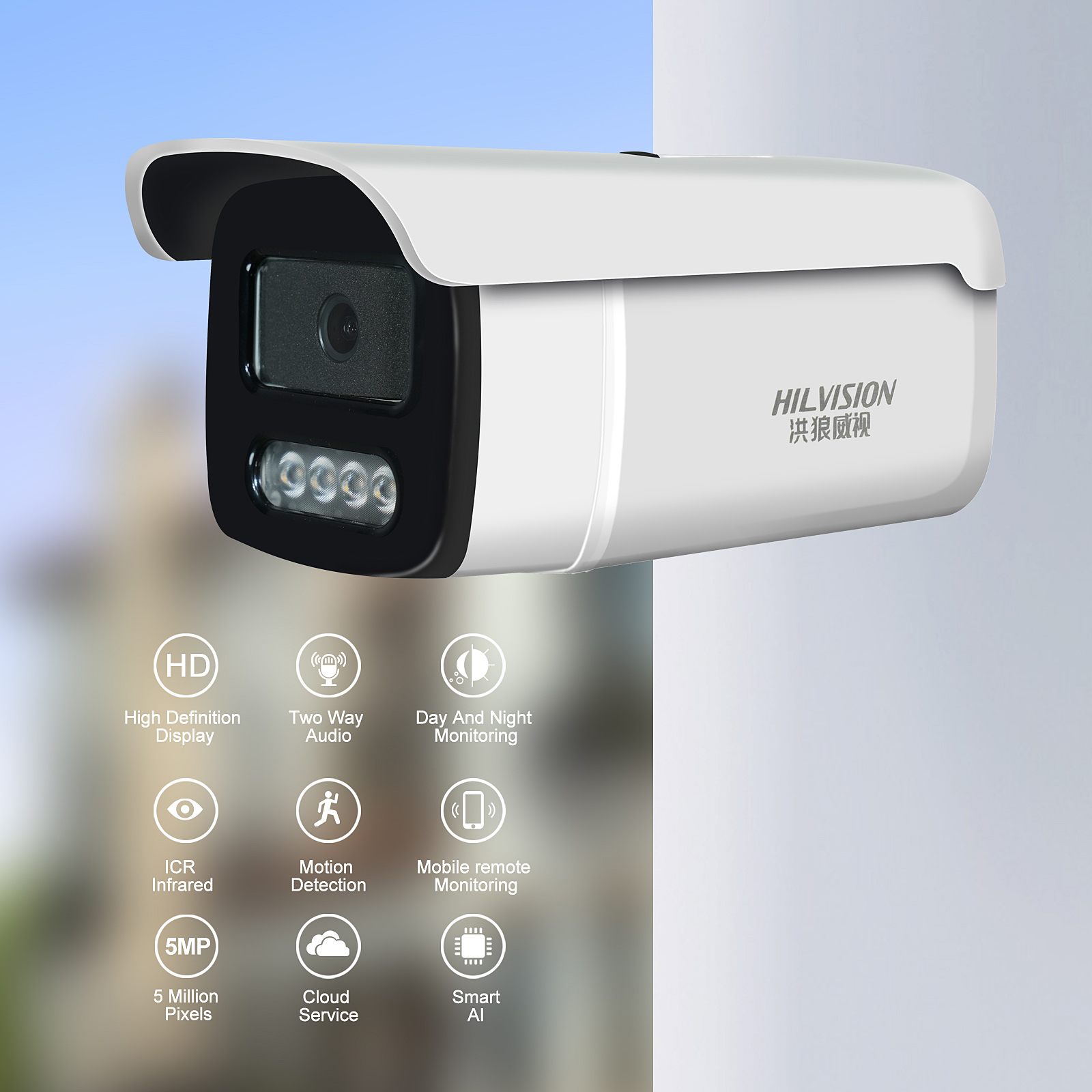 C2250TQ-10F 5MP Fisheye Camera For Imaging Of Indoor And Outdoor Security Surveillance