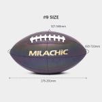 Holographic Glowing Reflective Football Luminous American Football Rugby Ball