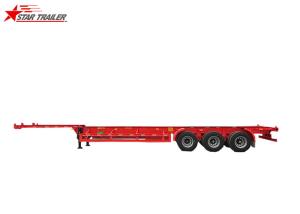 Wholesale 40ft 3 Axles Tipping Skeletal Container Trailer Carbon Steel Material from china suppliers