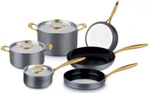 Wholesale Wonderful Hard Anodized Aluminium cookware set/kitchenware set/pots and pans with glass lid from china suppliers