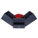 Single Surprise Acrylic Forever Flower Box Preserved Rose Jewelry Gift Box