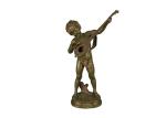 Home Decoration Antique Cast Iron Statues / Vintage Bronze Statues