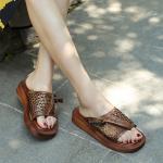 S357 Direct Selling Ins Tide Shoes 2020 New Cotton And Linen Fight Leather Flip