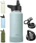 32 oz Insulated Water Bottle With Straw, Stainless Steel Sports Water Cup Flask