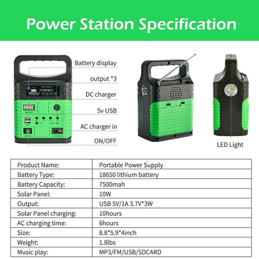 Outdoor Solar Power Panel Portable 3 Bulbs Outdoor Garden LED Light Solar Power Panel Lighting System Kit