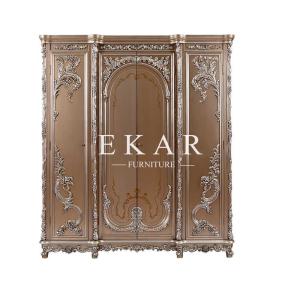 Wholesale 4 Door Luxury Bedroom Furniture Design Hand Carved Solid Wood Wardrobe LS-A110C from china suppliers
