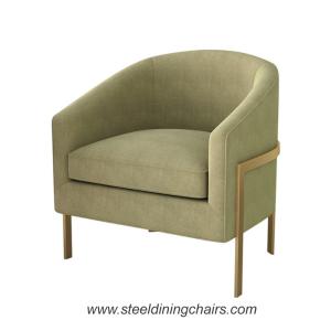 Wholesale Italian Hotel Office Living Room Stainless steel Linen 1 Seater Sofa from china suppliers