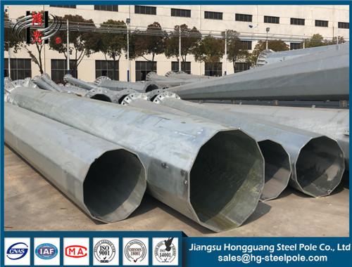 Electrical Steel Tubular Tower Pole For Electric Industry With Hot Dip