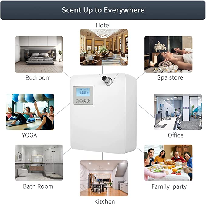 Smart WIFI Hotel Lobby Scent Fragrance Diffusers Machine HVAC Aroma Oil Electric Scent Diffuser Machine For Scent Marketing
