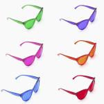 Cateye Color Tinted Glasses Plastic Glasses Party Eyewear Cosplay Props