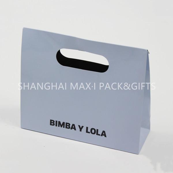 Personalized White Branded Paper Gift Bags With Logo Cutting Handle Envelope