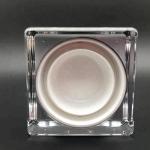 50ml 1oz Black Cosmetic Cream Jar Square Luxury Acrylic Material Portable