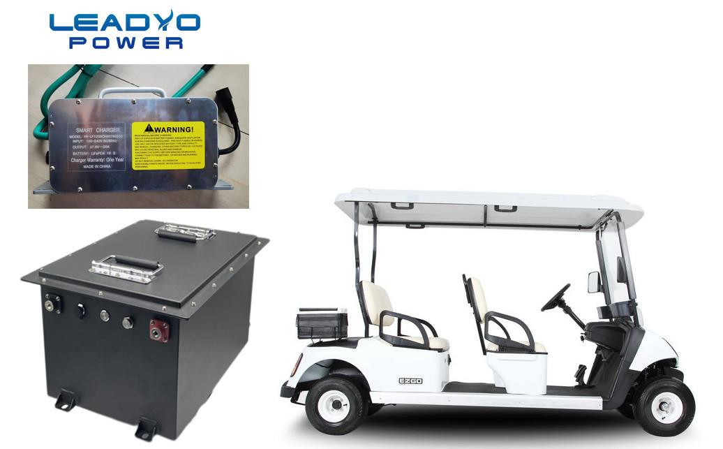 LiFePO4 Golf Cart 48V 51.2V 105Ah Lithium Iron LFP Batteries with LCD LED Display / Charger