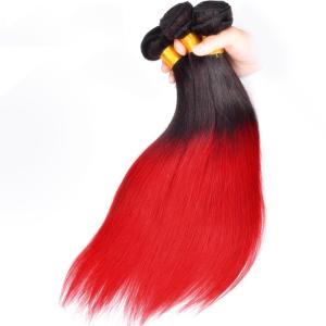 Wholesale Silk Soft Ombre Brazilian Hair Weave , Real Human Ombre Remy Hair Bundles from china suppliers