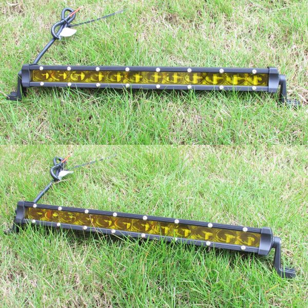 26 Inch Slim 120W Single Row LED Light Bar CREE Chips for Offroad Jeep Trucks 4X4 4WD 6D Optical Lens Spot Flood LED