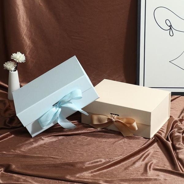 Book Shaped Folding Cardboard Gift Boxes With Magnetic Closure Paper Gift