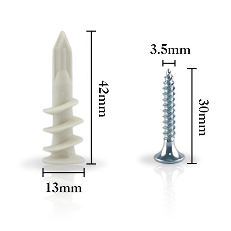 13x40mm Plastic Drywall Anchor With 15*33 Mm Capacity