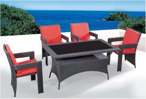 Wholesale YLX-RN-041 Rattan Dining Chair and Rattan Table with Glass from china suppliers